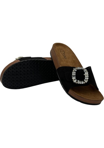 Tek Tokalı Kadife Desenli Ortopedik Kadın Terlik fırsatları