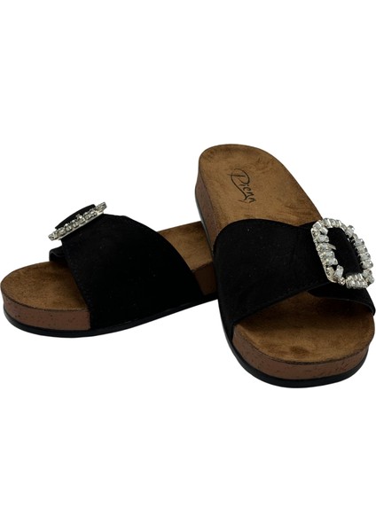 Tek Tokalı Kadife Desenli Ortopedik Kadın Terlik indirimleri