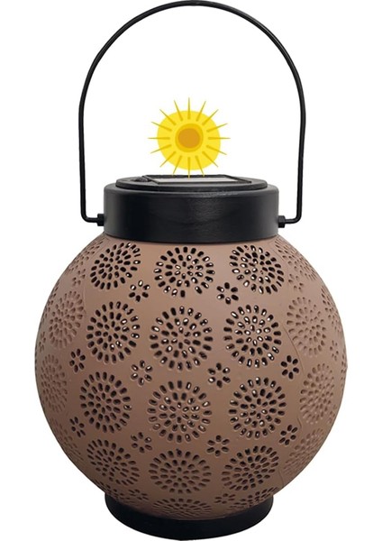 Güneş Enerjili Dekoratif LED Fener / Askılı Bahçe Feneri / Bahçe Dekorasyon Feneri / GT-SL25R