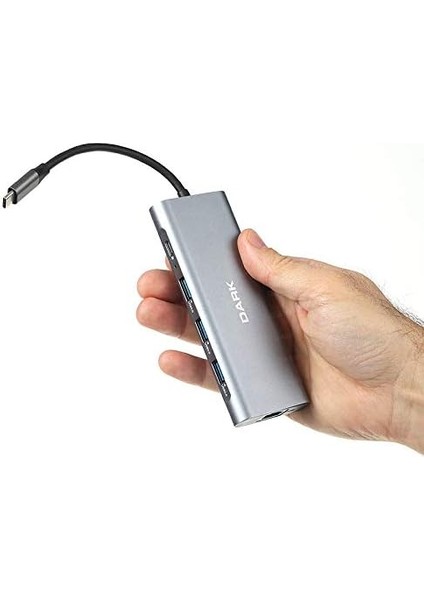 USB 3,1 Type C 9 In 1 Ethernet/hdmı/tf Sd Kart Okuyucu/usb 3,0 / Kulaklık Çoklayıcı Dönüştürücü Çevirici Hub (DK-AC-U31X36) indirimleri