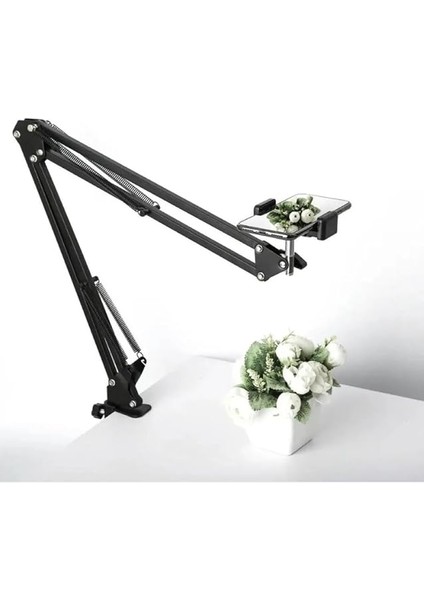 Tripodu 360 Derece Ayarlanabilir Masaüstü Süspansiyonlu Üst Çekim Youtuber Yayıncı Standı Bluetooth Kumandalı modelleri