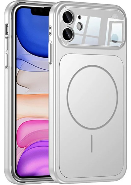 iPhone 11 Uyumlu 17 Pro Görünümlü Çevirici Kamera Korumalı Magsafe Destekli Kılıf Orange fiyatları