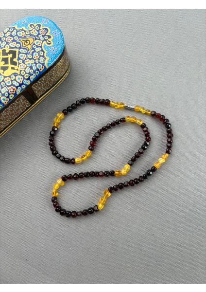 Damla Kehribar Yetişkin Kolye