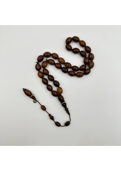 Şükrü Baba Usta Işçilikli Gümüş Halka Detaylı Yalan Ağacı Tespih modelleri