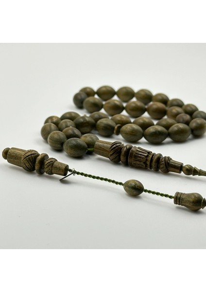 Yusuf Cevher Mükemmel Usta Işçilikli Özel Kalem Işçilikli Beyzi Kesim Pelesenk Ağacı Tespih fiyatları