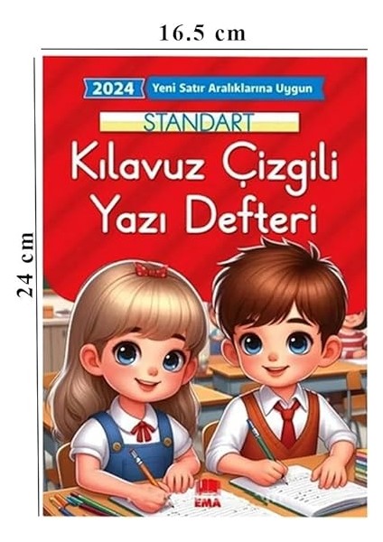 Yeni Müfradat Güzel Yazı Defteri Orta Boy 16.5X24 24 Yaprak 3 Adet Standart Kılavuz Çizgili Yazı Defteri Satır Aralıklarına Uygun fırsatları