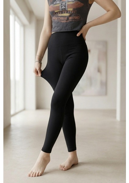 Yüksek Bel Toparlayıcı Spor Tayt - Iç Göstermez Yumuşak Dokulu & Kaymaz Bel Premium Tayt modelleri