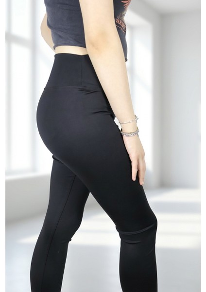 Yüksek Bel Toparlayıcı Spor Tayt - Iç Göstermez Yumuşak Dokulu & Kaymaz Bel Premium Tayt indirimleri