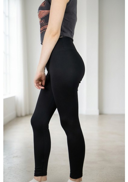 Yüksek Bel Toparlayıcı Spor Tayt - Iç Göstermez Yumuşak Dokulu & Kaymaz Bel Premium Tayt