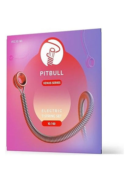 Venüs Seri Elektro Gitar Teli Veg 10-60 7 Telli 3'lü Set + Pitbull Şapka, Pitbull Tel Sihirbazı,pitbull Pena Hediyeli fırsatları