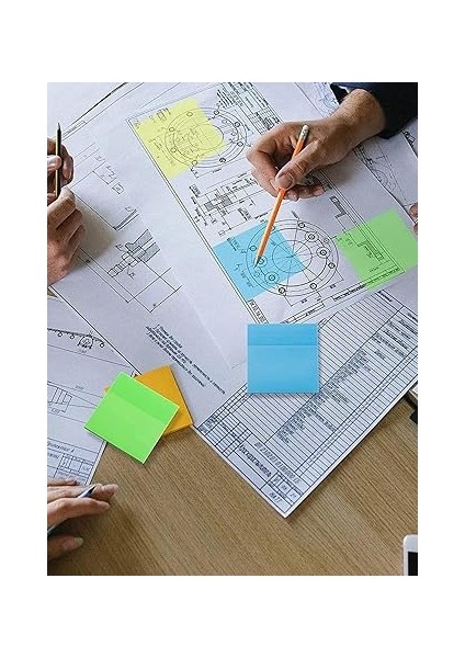 Şeffaf Renkli Yapışkan Post It Kare Not Kağıdı Karenot (Fıstık) fırsatları
