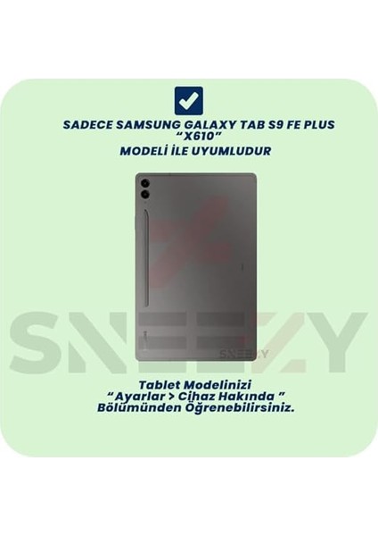 Galaxy Tab S9 Fe Plus X610 12.4 Inç Ile Uyumlu Üçgen Katlanilir Kalemlikli Standlı Akıllı Kılıf Haki modelleri
