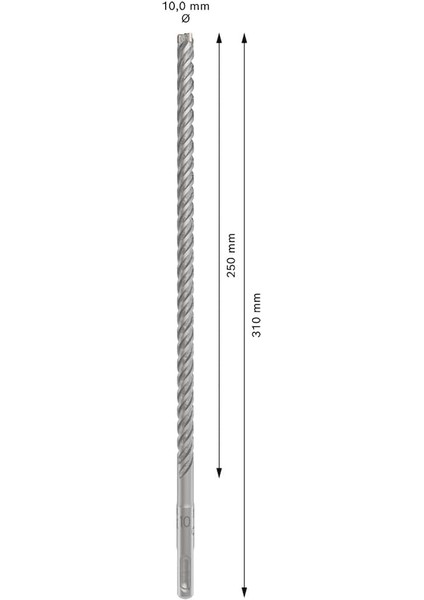Sds-Plus-5x Kırıcı Delici Ucu, 10 * 310 Mm, 1 Adet modelleri