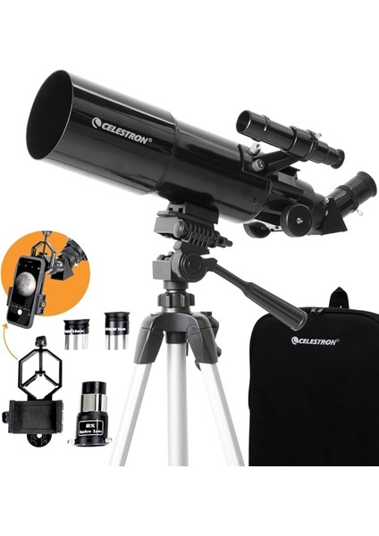 22030 Travel Scope 80 Portable Teleskop ve Smartphone Adaptör