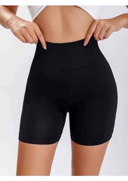 Yüksek Bel Egzersiz Şortu Kadınlar Için, Geniş Bel Bandıyla