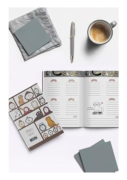 Zamansız Kedi Kitaplık Zamansız Ajanda, 15X21.5 cm fiyatları