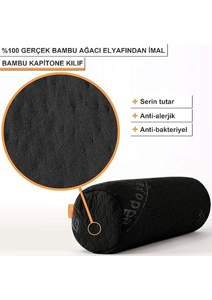 Bambu Serisi | Ortopedik Araç Boyun Yastığı | 2 Li Paket | Siyah Renk indirimleri