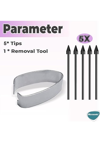 Samsung Galaxy Tab S6 Lite 10.4` P610 Pencil Uçları 5`li Paket Siyah [galaxy Tab S6 Lite P610 ile Uyumlu Dokunmatik Kalem Ucu - Siyah] fiyatları