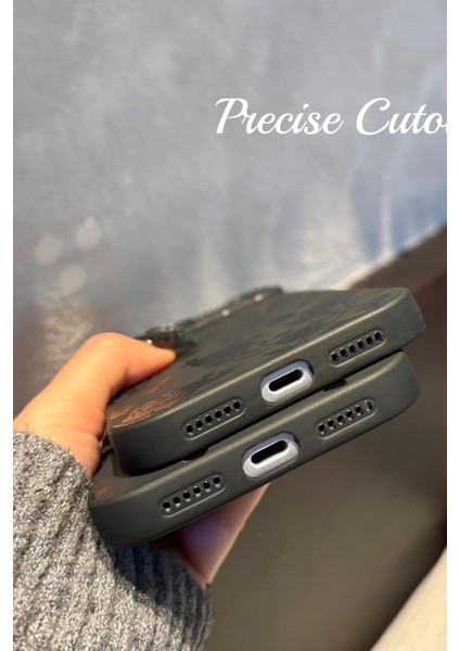 Iphone 17 Pro Max Uyumlu Mat Siyah Kalp Desenli Darbelere Dayanıklı Yumuşak Kamera Korumalı Kapak modelleri