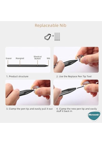 Samsung Galaxy Tab S6 Lite 10.4` P610 Pencil Uçları 5`li Paket Siyah [galaxy Tab S6 Lite P610 ile Uyumlu Dokunmatik Kalem Ucu - Siyah] indirimleri