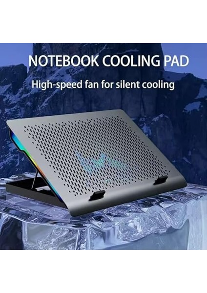 Şok Soğutma Profesyonel Dizüstü Bilgisayar Notebook Soğutucu Laptop Stand Işıklı Oyuncu Laptoplarına Özel Tek Büyük Fanı Ile Hızlı Soğutma 2 USB Giriş S601 fiyatları