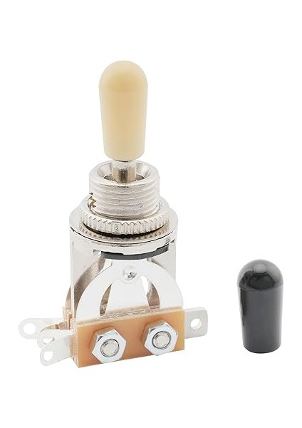 Metrik 3 Yollu Kısa Düz Gitar Geçiş Anahtarı Pikap Seçici Epiphone Lp Les Paul Elektro Gitar, Krem Ipucu