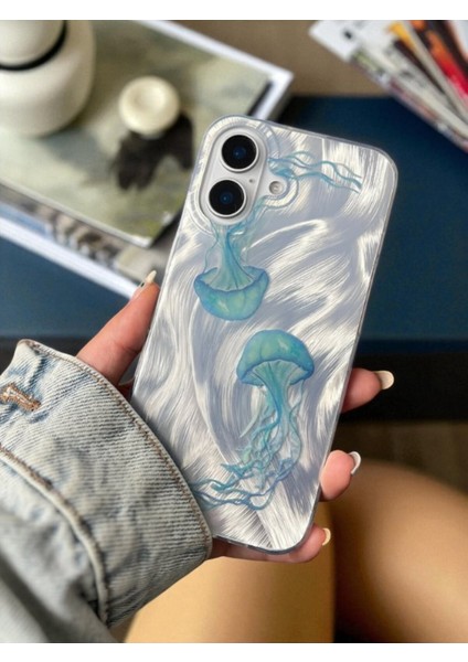 iPhone 17 Uyumlu Deniz Anası Desenli Tüylü Hologramlı Silikon Kılıf fiyatları