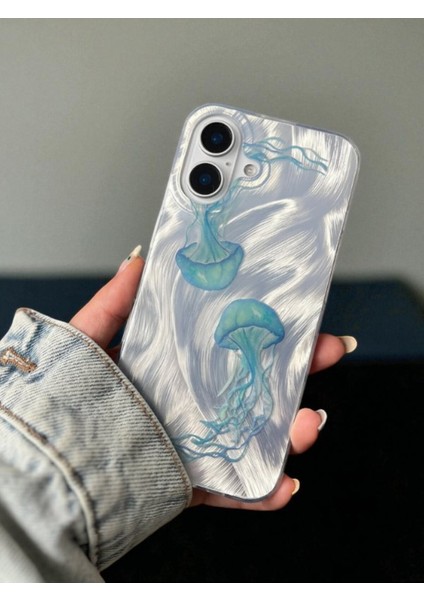 iPhone 17 Uyumlu Deniz Anası Desenli Tüylü Hologramlı Silikon Kılıf fırsatları
