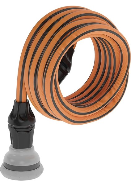 Uzatılabilir Hortum Seti, 1/2"-5.15 mt Uzar Başlangış, Askılı ve Duşlu Sulama Başlıklı, Polipropilen (Pp) Malzemeli, Turuncu, 15 Metre, 1 Adet, Bahçe, Hardware Bileşenleri