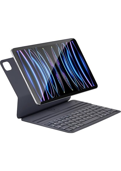 12.9"3.4.5.6.nesil M1.m2 2022.2021/ iPad Air 13 (M2, 2024/M3,2025) ile Uyumlu Magic Keybord Folio Klavyeli Kılıfı