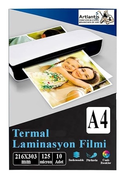 Laminasyon Filmi Parlak A4 10 Lu 1 Paket 125 Mikron Laminasyon Kaplama Pvc Kaplama Poşeti 10 Adet fiyatları
