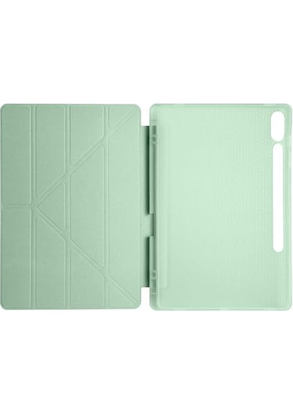 Samsung Galaxy Tab S10 Plus ile Uyumlu Kılıf Tri Folding Silikon Kalem Bölmeli Katlanabilir Standlı Pu Deri Yumuşak Kapak, Tablet Kılıfı [kalem Alanı, Akıllı Kapak, Uyku Modlu] - Açık Yeşil fırsatları