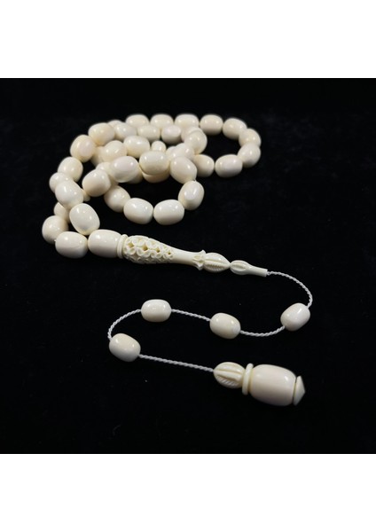 Fatih Bazılı Usta Işçilikli Özel Çalışma Fildişi 45 Habbe Tespih