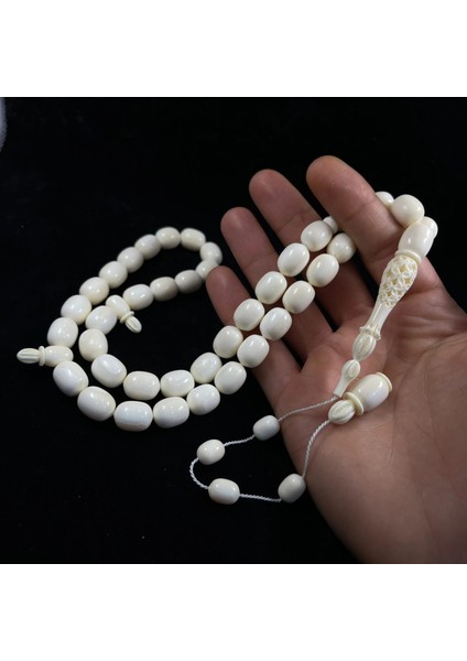 Fatih Bazılı Usta Işçilikli Özel Çalışma Fildişi 45 Habbe Tespih fiyatları