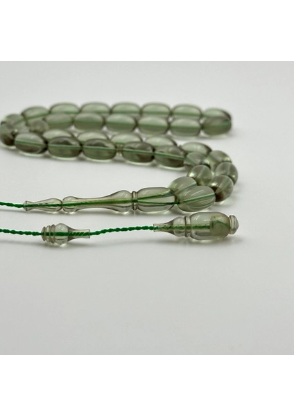 Su Rengi Şeffaf Delik Yollu Alman Sıkma Tespih (Renk Değiştirir Özel Sanat Eseri