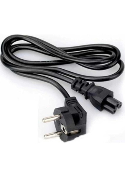 (1270) 1.5 Metre Pc Mönitör Fişi 3x0,75 mm 3 Pin Yonca 220V 10A Adaptör Laptop Yazıcı Power Güç Kablosu ile Uyumlu