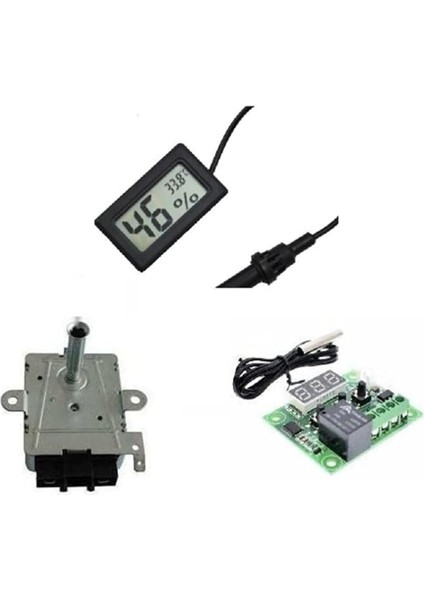 Pazar Kuluçka Makinesi Malzemeleri Set Nem Ölçer,termostat, Çevirme Motoru