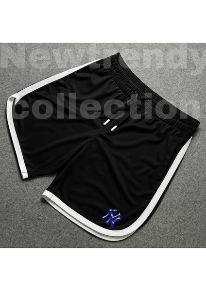 Ny 3D Baskılı Carse Şort Teklii 1 Adet Ürün Siyah/gri/kırmızı