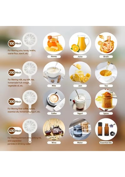Home Ultra Ince Plastik Süzgeç, 400 Mesh fırsatları