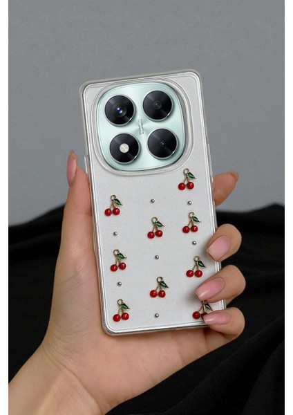 Xiaomi Redmi 14C Uyumlu – Epoksi Kiraz Desenli, Şeffaf, Darbe Dayanıklı Telefon Kılıfı fiyatları