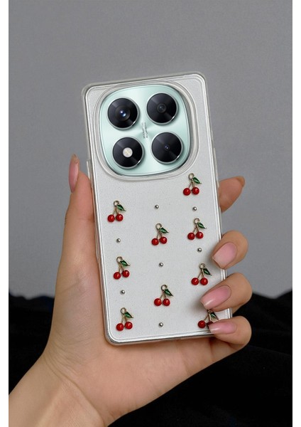 Xiaomi Redmi 14C Uyumlu – Epoksi Kiraz Desenli, Şeffaf, Darbe Dayanıklı Telefon Kılıfı modelleri