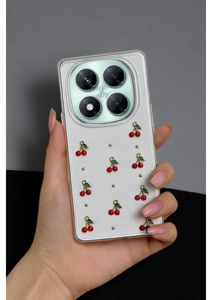 Xiaomi Redmi 14C Uyumlu – Epoksi Kiraz Desenli, Şeffaf, Darbe Dayanıklı Telefon Kılıfı fırsatları