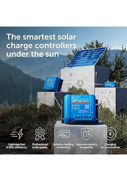 Energy Smartsolar Mppt Şarj Regülatörü 100/20-48 12V 24V 48V 20A Güneş Enerjili Şarj Regülatörü Bluetooth Entegre SCC110020160R fiyatları