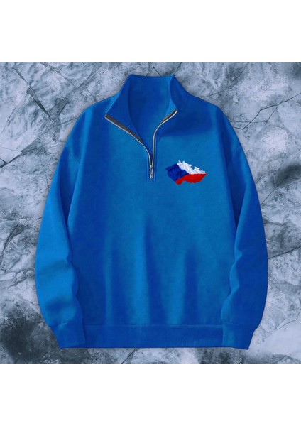 Bayrak Özel Grafik Baskılı Sweatshirt