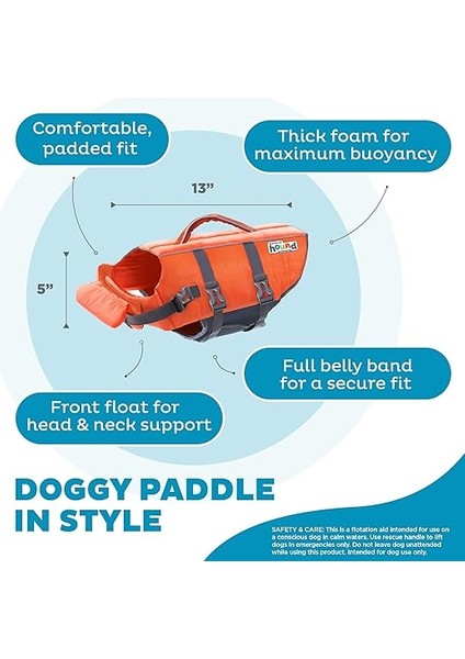 Hound Kyjen 22019 Ripstop Quick Release Easy Fit Can Yeleği, Köpekler Için, Ayarlanabilir, Beden S, Turuncu fırsatları