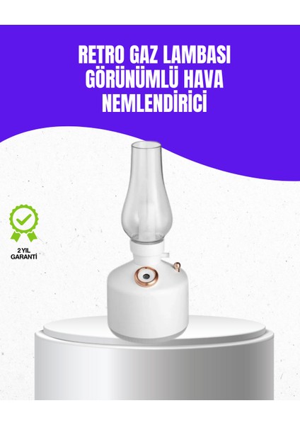 Retro Gaz Lambası Görünümlü Ledli Buhar Püskürtücü Aroma Difüzör