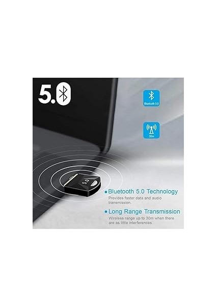 Masaüstü Bilgisayar Bluetooth Adaptör V5.0 USB Dongle Bluetooth Aparatı Çevirici Dönüştürücü fırsatları