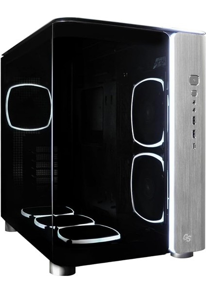 x Gear Seeker, King 95 Ultra Çift Odacıklı Atx Oyun Kasası, Yüksek Hava Akışı, Alüminyum G/ç Paneli, Sağlam Kavisli Temperli Cam Ön, Altı Argb Fan Önceden Takılmış, Uzay Grisi