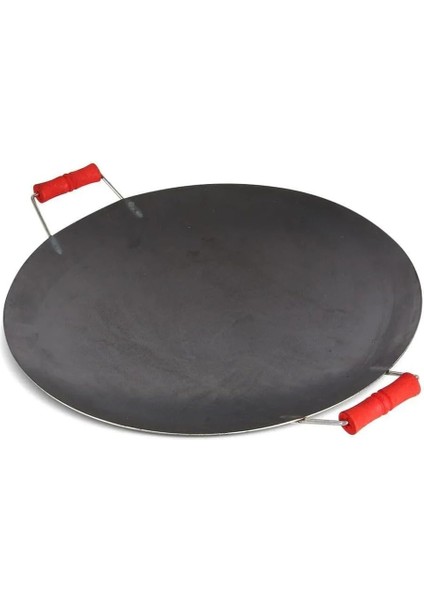 Kavurma Gözleme Sacı 53 cm 2,8 kg Ağırlığında, Çift Taraflı Kullanım 1,5 mm Siyah Sac