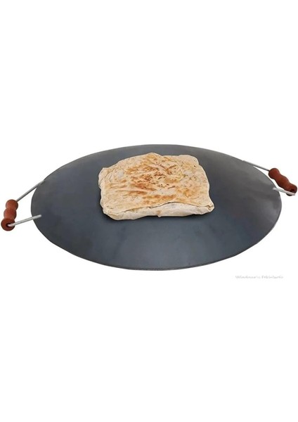 Kavurma Gözleme Sacı 53 cm 2,8 kg Ağırlığında, Çift Taraflı Kullanım 1,5 mm Siyah Sac fiyatları